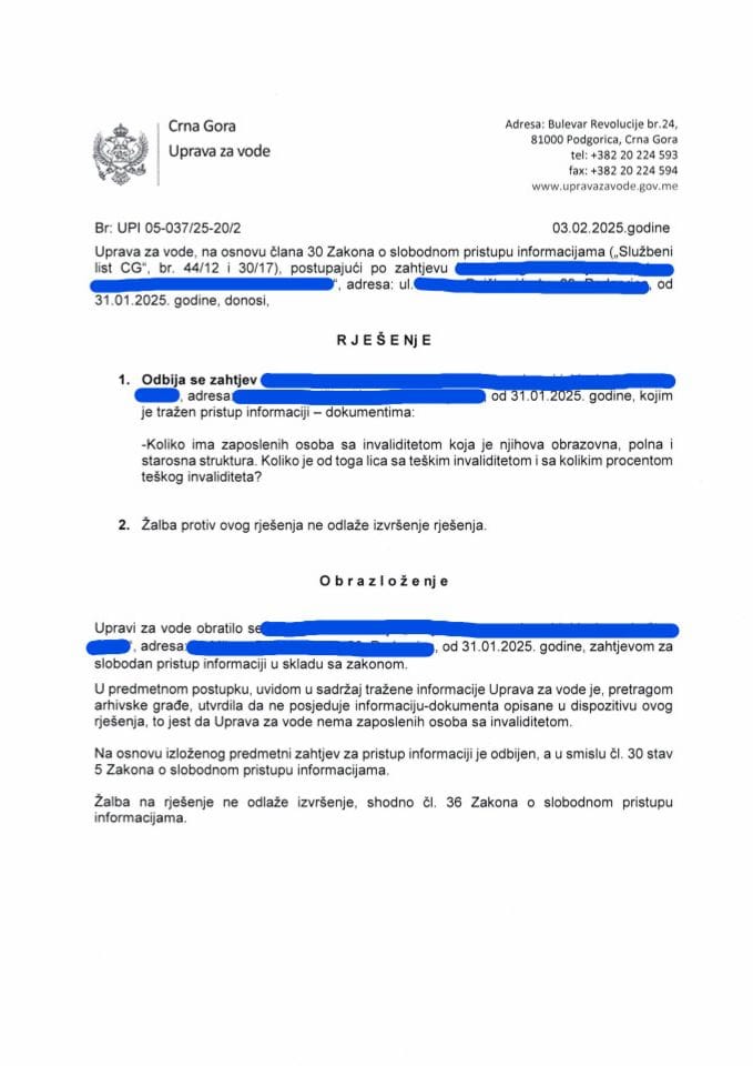 Rješenje br. UPI 05-037/25-20/2