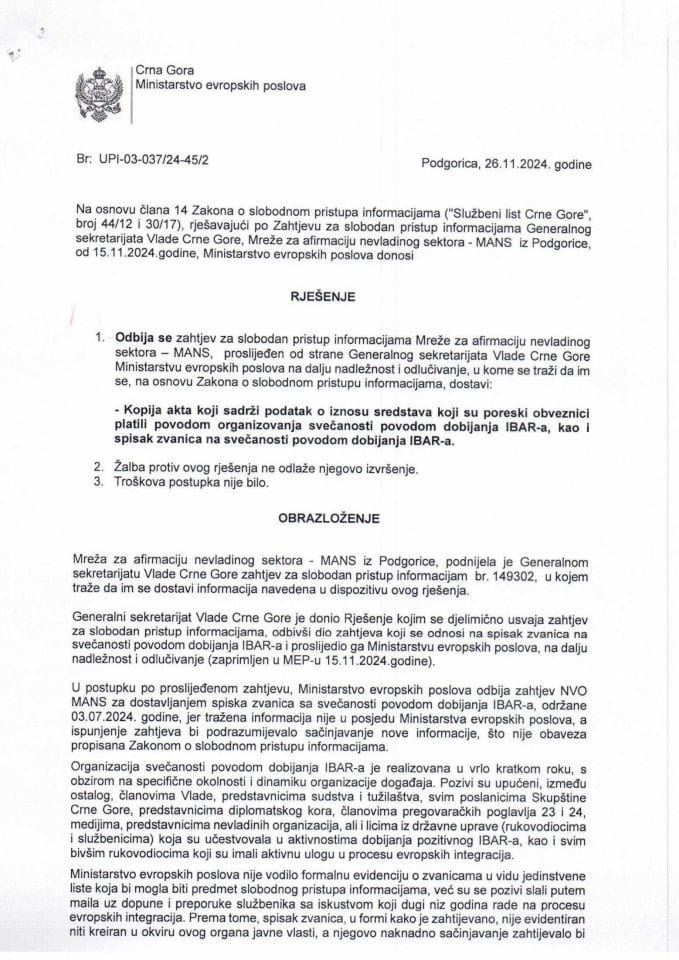 Rješenje UPI 03-037- 24-45