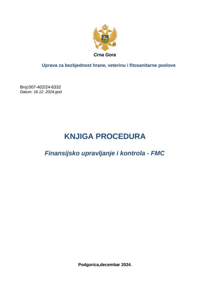 KNJIGA PROCEDURA UBHVFP