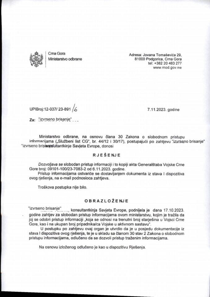 Rješenje UPI broj:12-037/23-891/6