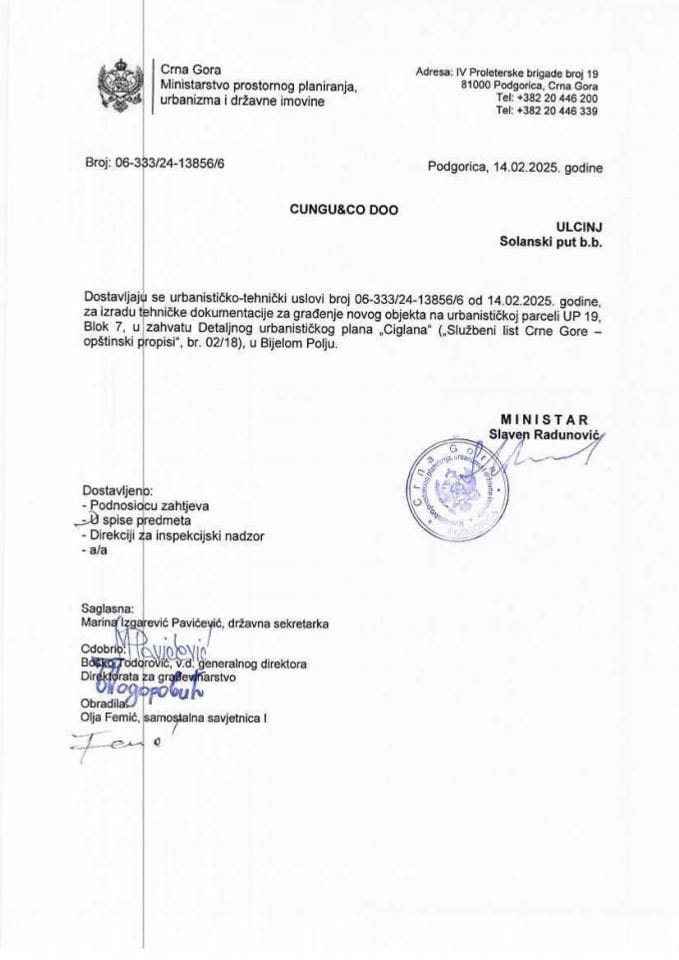 Izdati urbanističko-tehnički uslovi - 06_333_24_13856_6 Cungu&CO DOO