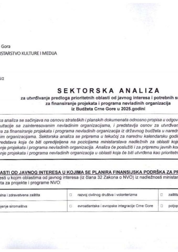 SEKTORSKA ANALIZA