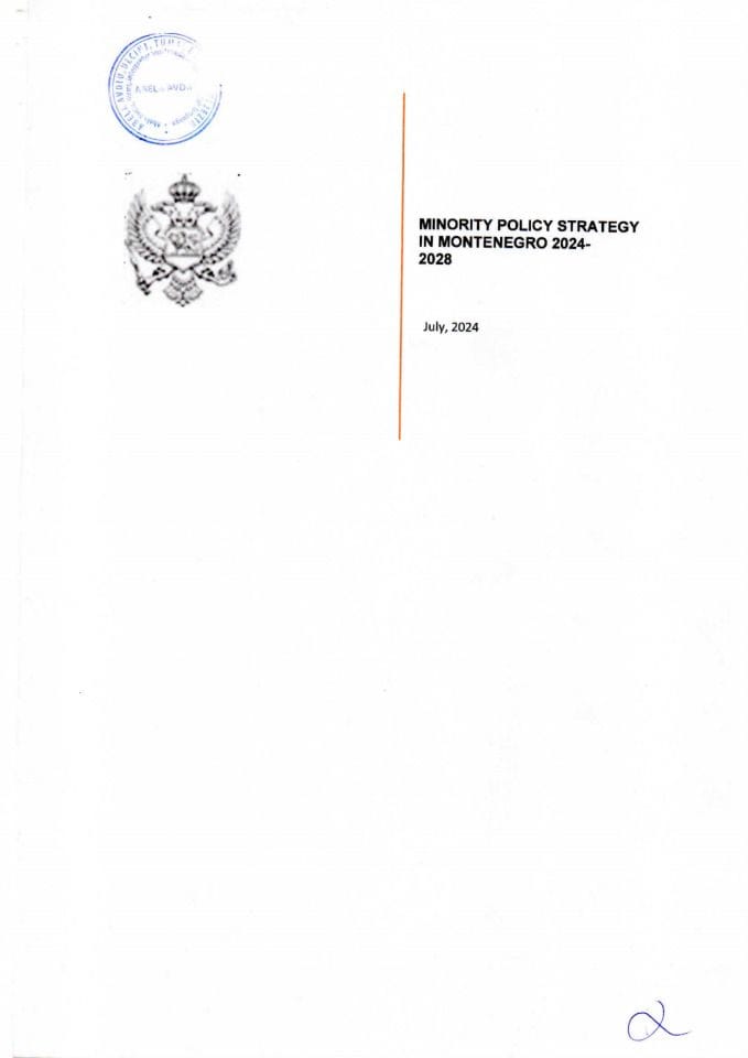 Minority Policy Strategy in Montenegro, 2024 -2028.