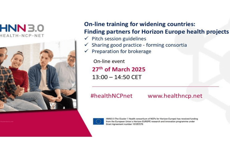 Online training for widening countries: Finding partners for Horizon Europe health projects
