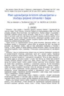 План управљања кризним ситуацијама у случају појаве слинавке и шапа