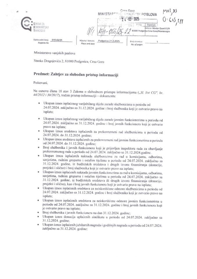 Rješenje UPI broj: 17/1-056/25-22-2