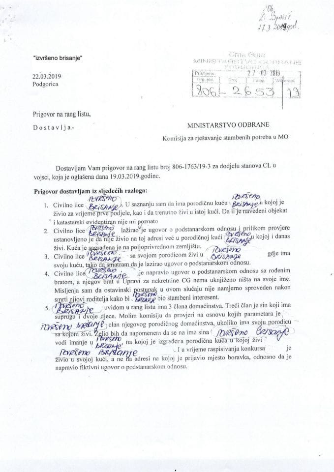 Информација по Рјешењу УПИ бр 12-037/22- 1045/4