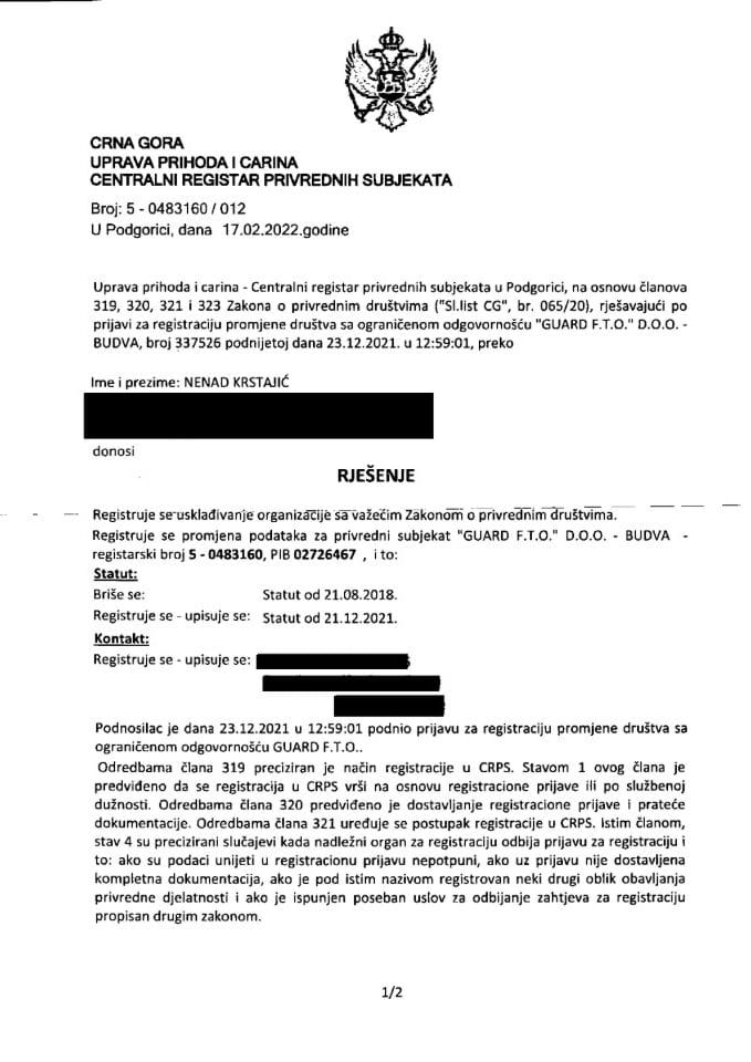 Informacija XII 05/02-UP-40/3-24