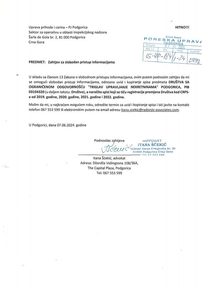 Рјешење 05/02-УП-184/2-24