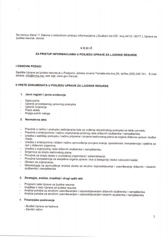 Vodič za slobodan pristup informacijama za ULJR