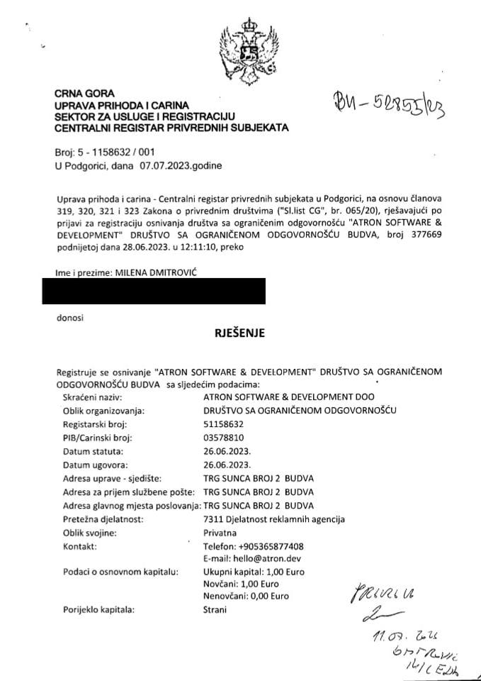 Информација 05/02-УП-337/6-24