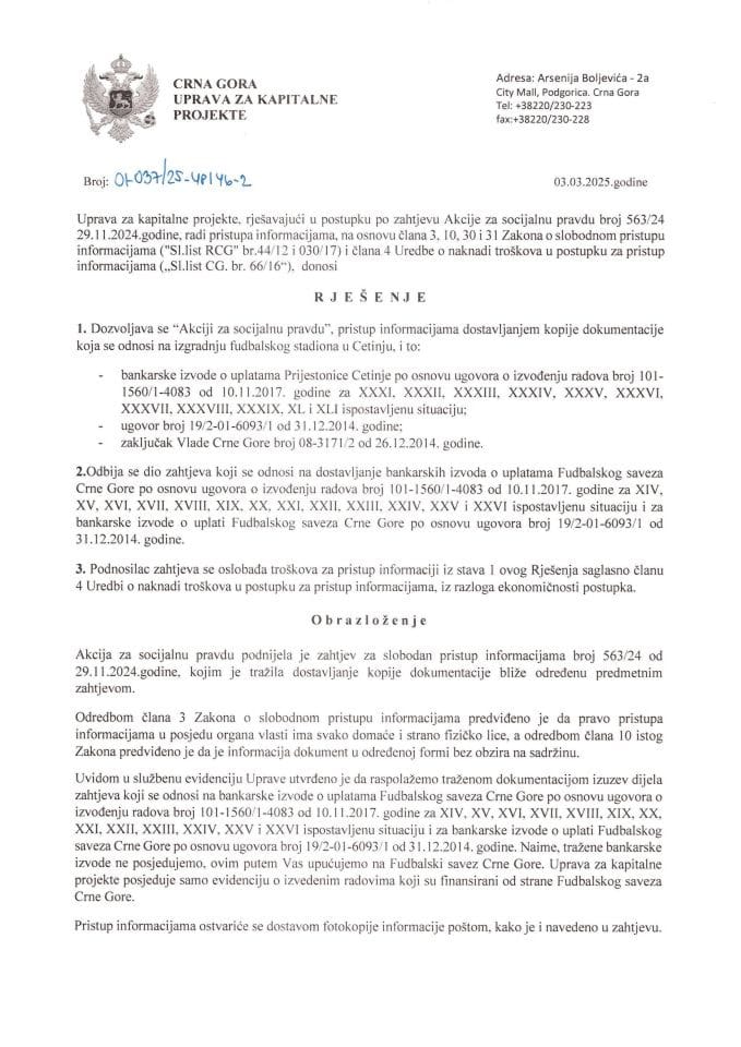 01-037_25-УПИ46-2_Акција за социјалну правду-рјешење о дозволи стадион2