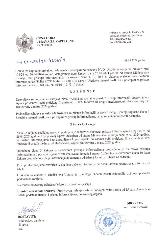 01-011_24-4556_2_НВО Акција за социјалну правду-Ријесење одговор на број 174