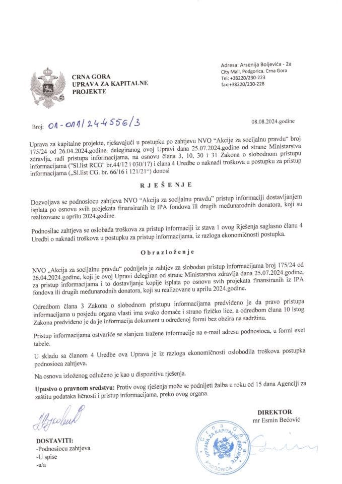 01-011_24-4556_3_НВО Акција за социјалну правду-Ријесење одговор на број 175