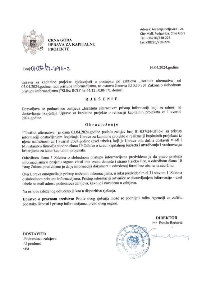 01-037_24-УПИ6-2_Институт алтернатива-рјешење