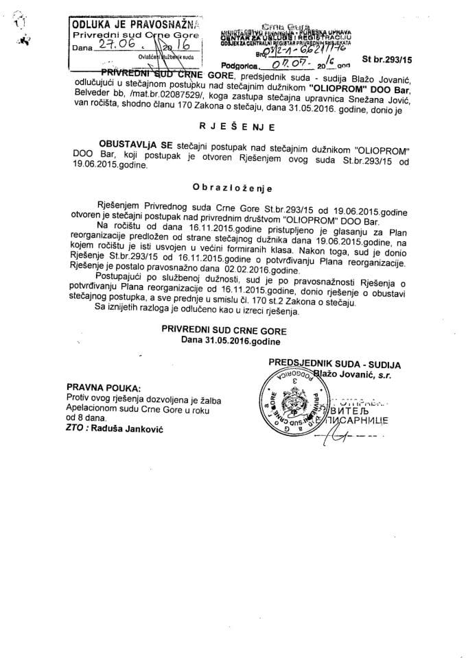 Информација ИИ 05/02-УП-290/6-24
