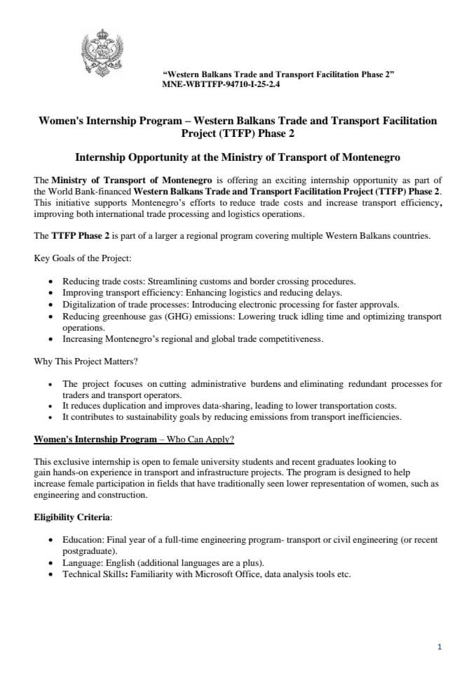 Internship public call