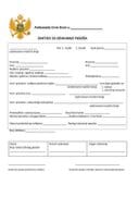 ZAHTJEV ZA IZDAVANJE PASOŠA