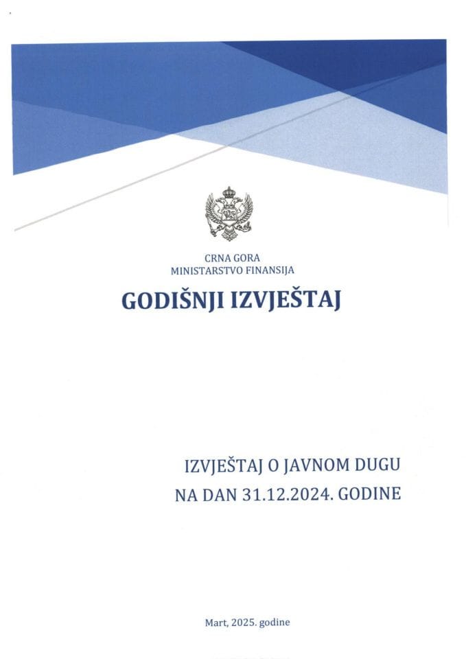 Извјештај о јавном дугу на дан 31.12.2024. године