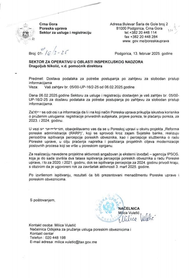 Informacija 05/02-UP-16/4-25