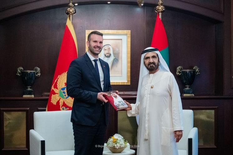 Предсједник Владе Црне Горе, Милојко Спајић на пријему код премијера УАЕ и владара Дубаија, Мохамеда бин Рашида Ал Мактума