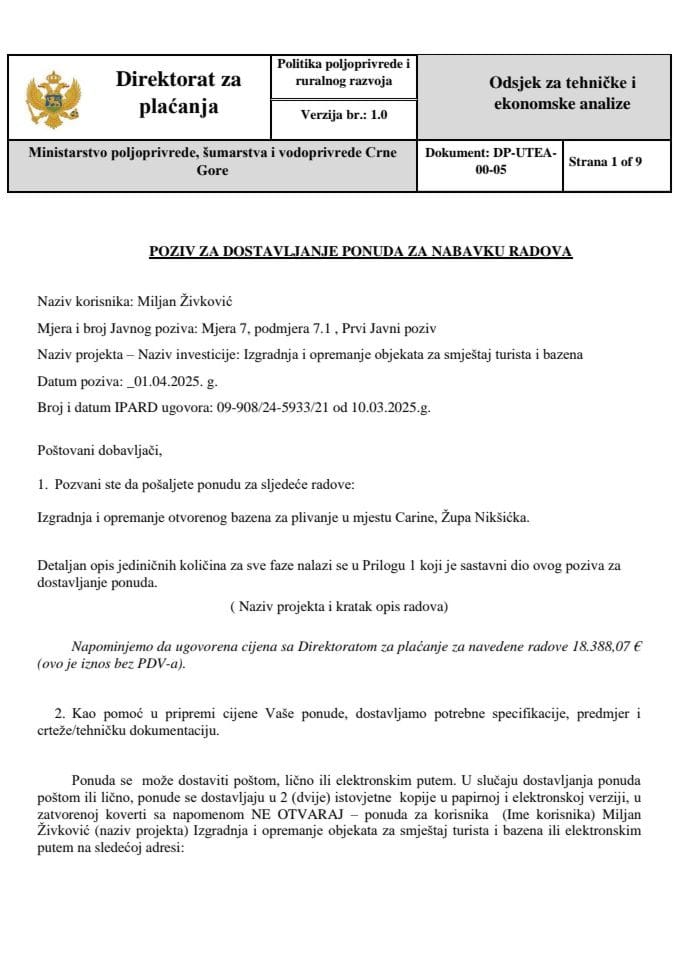 poziv-za-dostavljanje-ponuda-za-izgradnju bazena- Živković Miljan