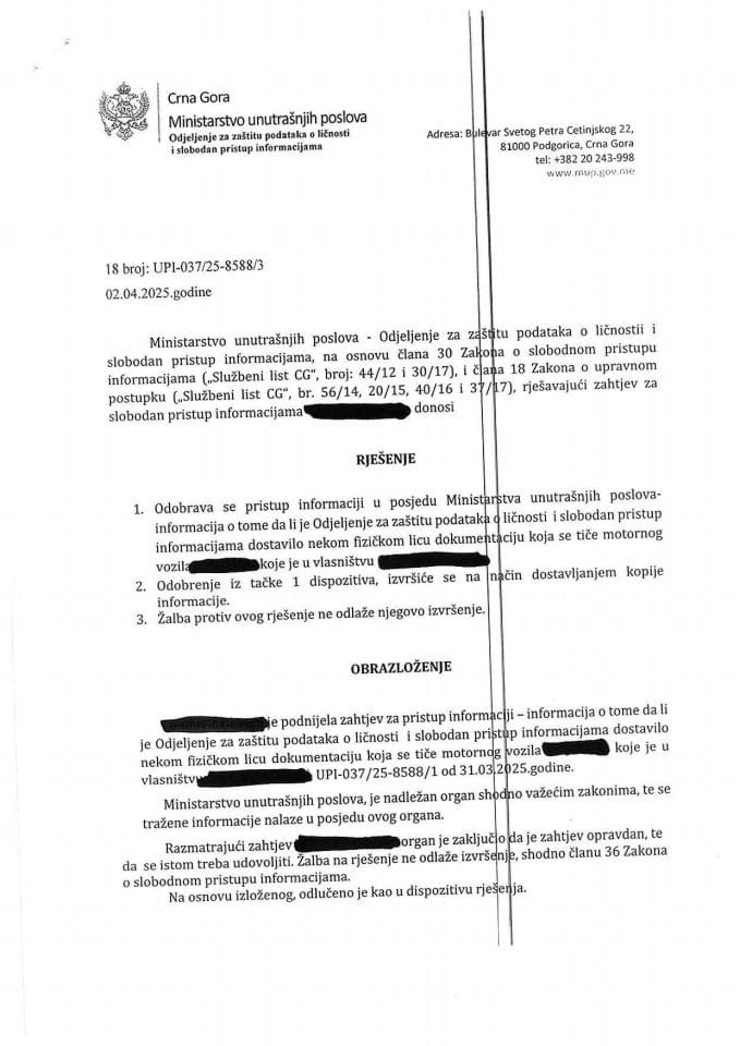 Rješenje 18 broj UPI 037-25-8588-3