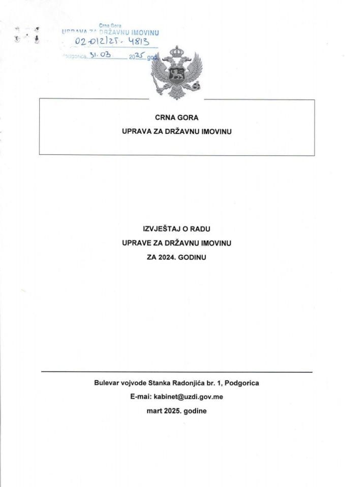 Izvještaj o radu za 2024.godinu