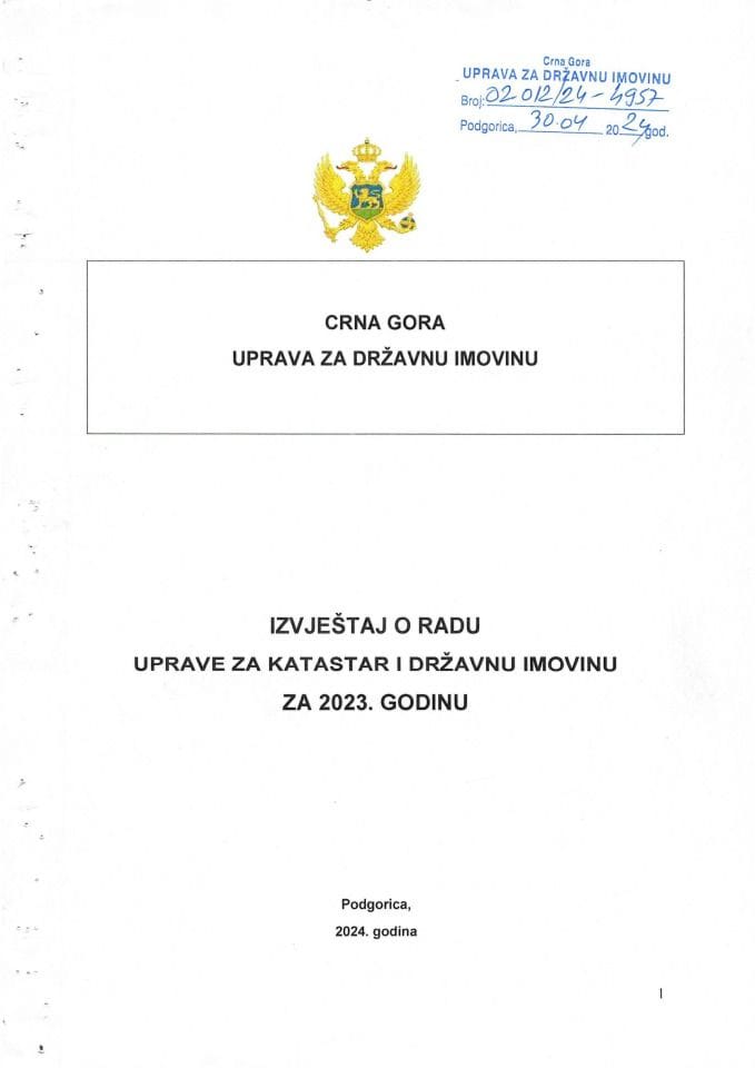 Izvještaj o radu za 2023.godinu.