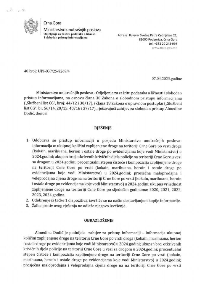 Rješenje 18 broj UPI-037-25-8269-4