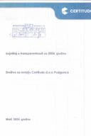 Izvještaj o transparentnosti za 2024. godinu - Društvo za reviziju Certitudo d.o.o. Podgorica