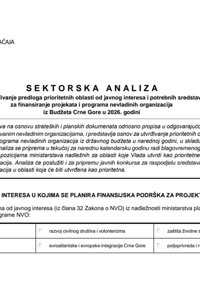 Sektorska analiza - zaštita lica sa invaliditetom u saobraćaju - 2026