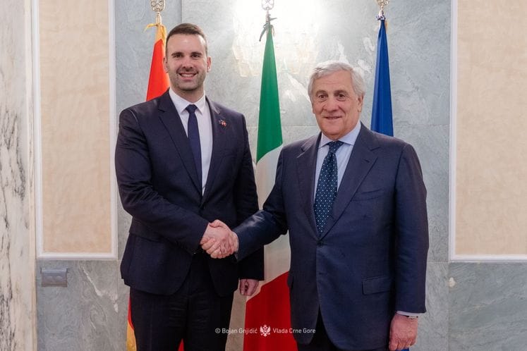 Milojko Spajić - Antonio Tajani, potpredsjednik Vlade i šef italijanske diplomatije
