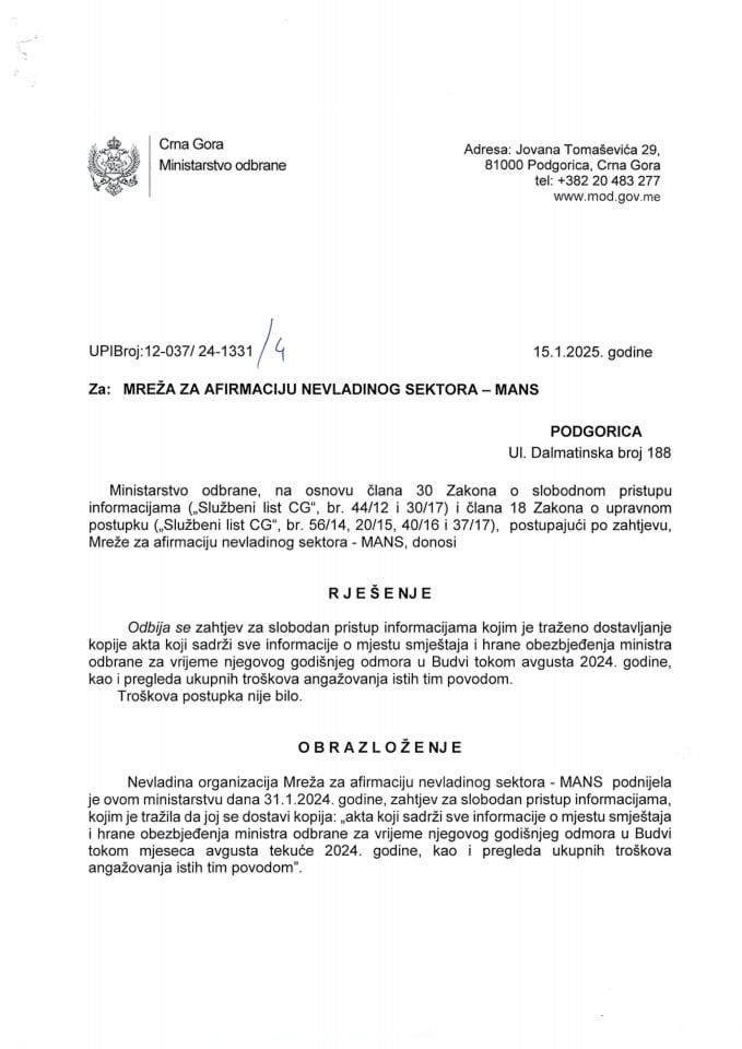 Rješenje UP I bro: 12-037/24-  1331/4