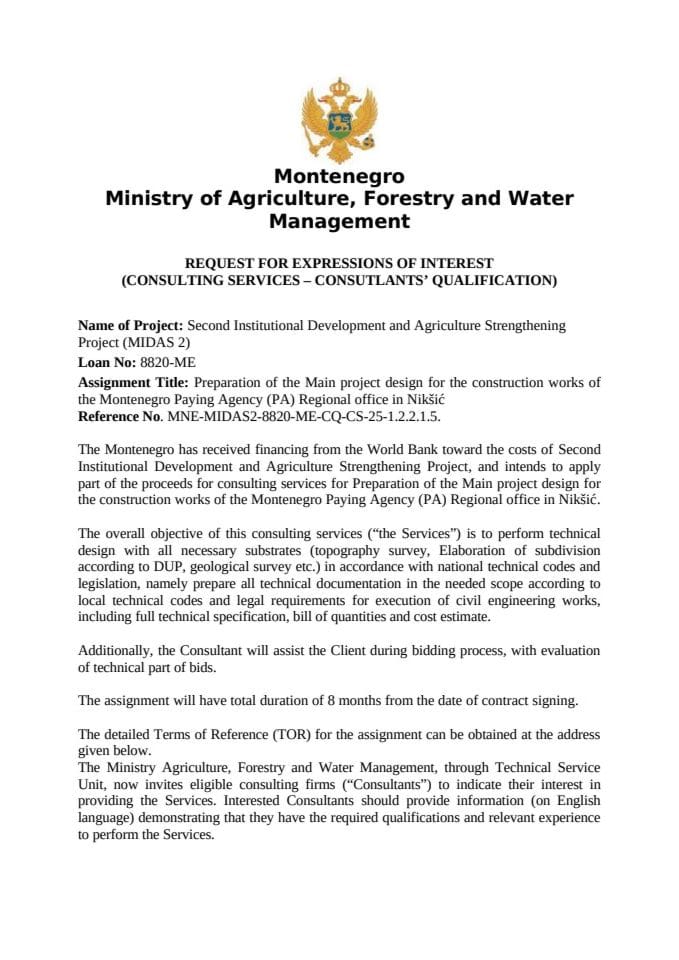 REoI for design Niksic