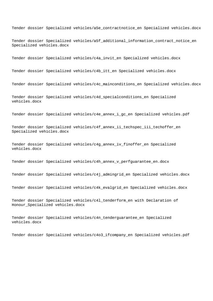 Tenderska dokumentacija "Nabavka specijalizovanih vatrogasnih vozila za službe zaštite i spašavanja“