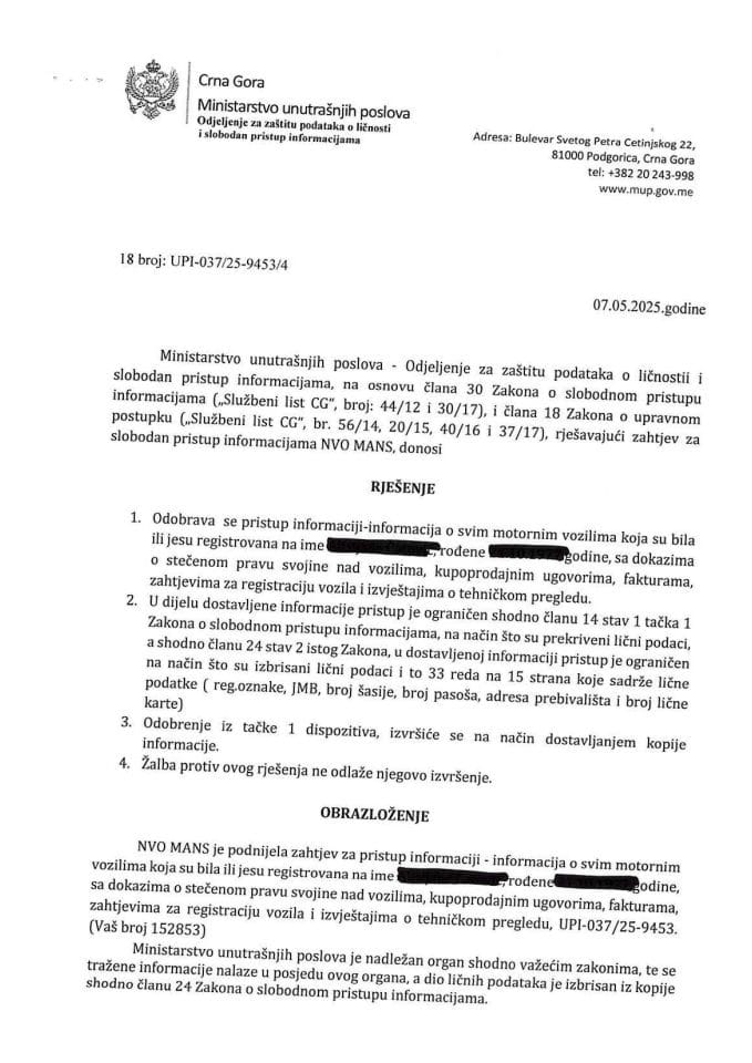 rješenje br. 18-UPI-037/25-9453/4