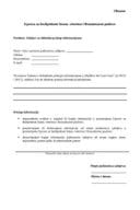 Образац за слободан приступ информацијама УБХВФП