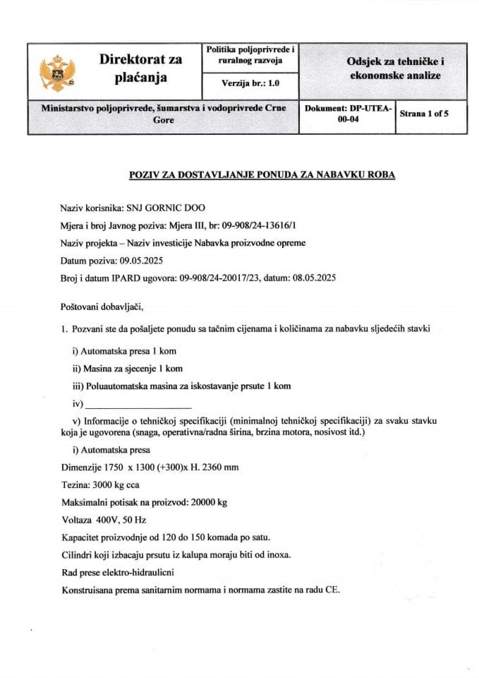 Direktorat za placanja 02 MNE MASINE