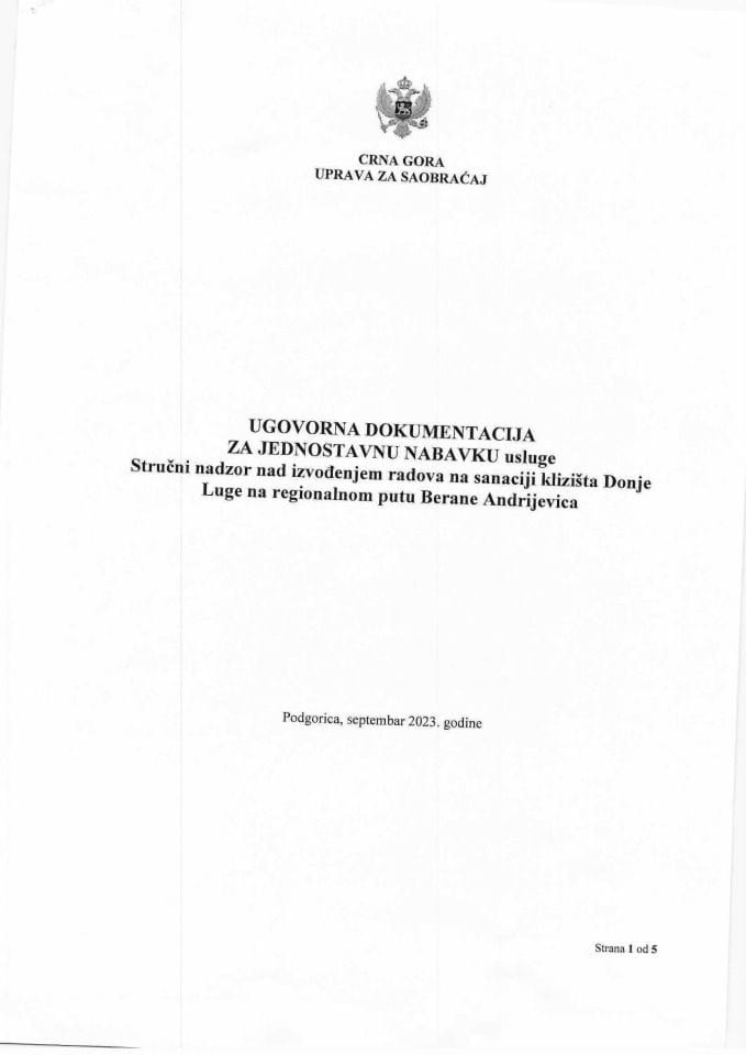 Ugovor Donje Luge nadzor