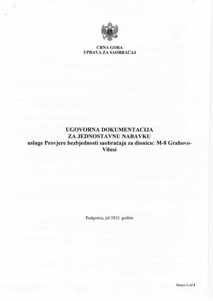 ugovor -partija 2 procjenjivač saobraćajne struke