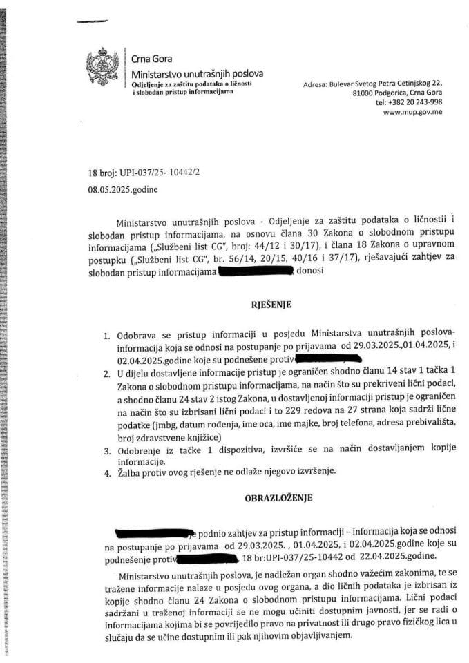 rješenje br. 18-UPI-037/25-10442/2