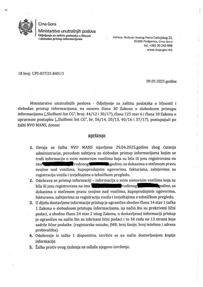 rješenje br. 18-UPI-037/25-8401/3