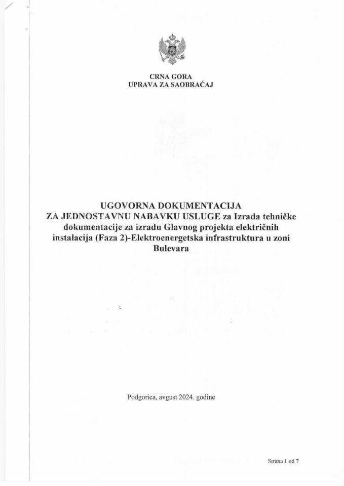 Ugovor rasvjeta Tivat Jaz