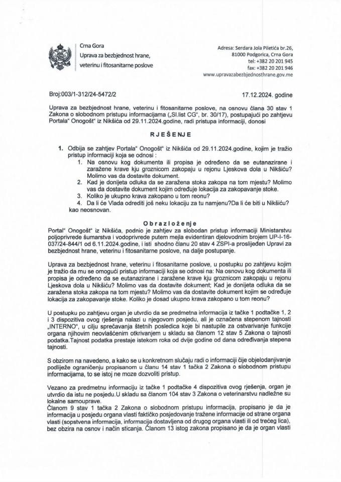 Рјесење 006-037/24-УПИ-5472/2