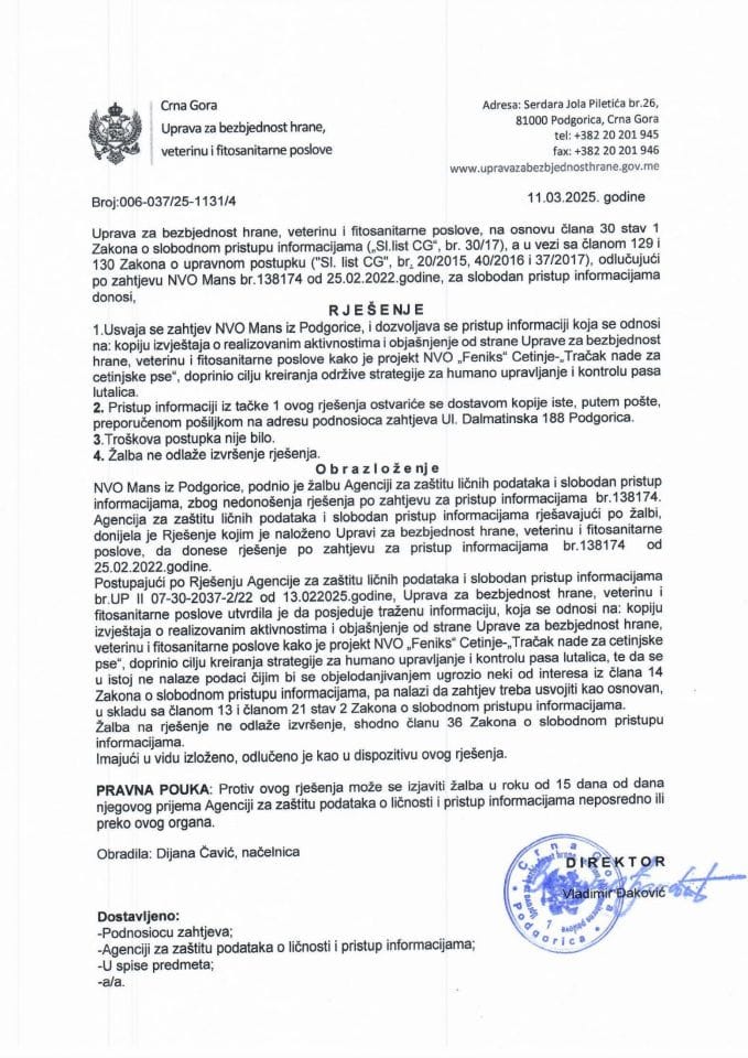 Рјесење 006-037/25-1131/4