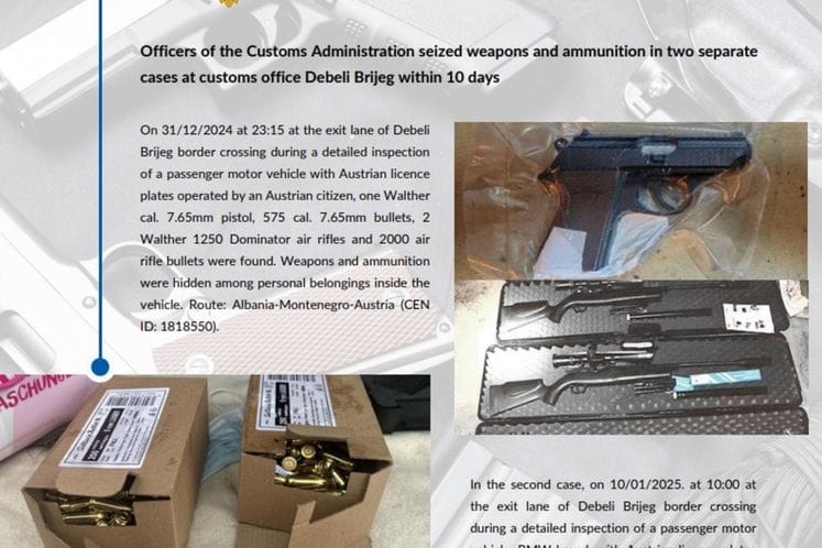 Značajna zapljena oružja i municije na graničnom prelazu Debeli Brijeg predstavljena u časopisu RILO Herald