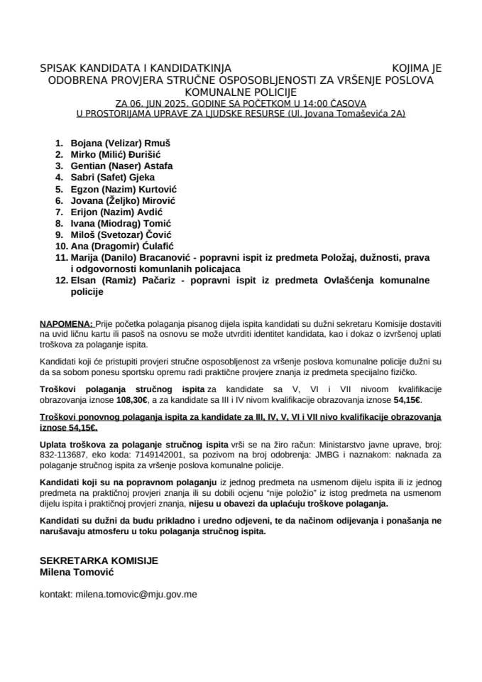 Списак кандидата 6.јун-комунална