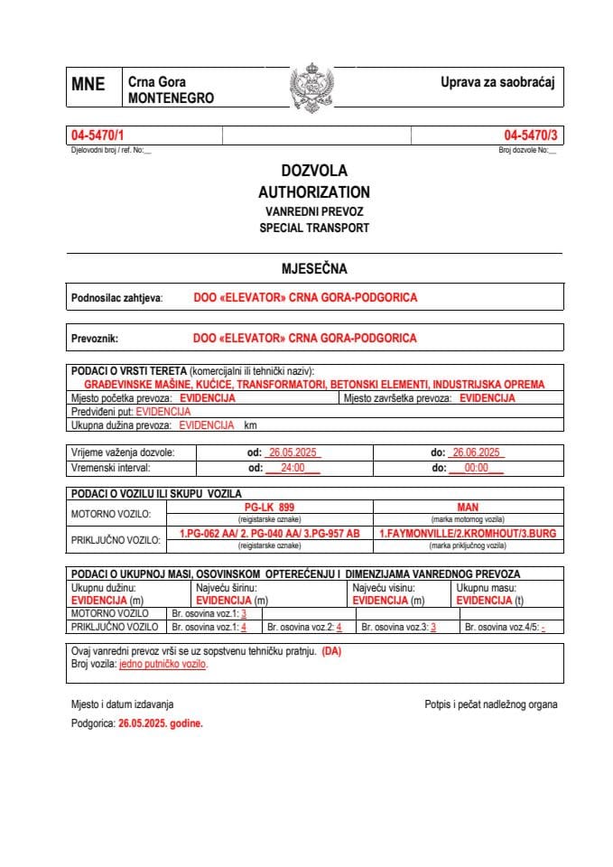 ELEVATOR 04-5470-jun-mjesečna