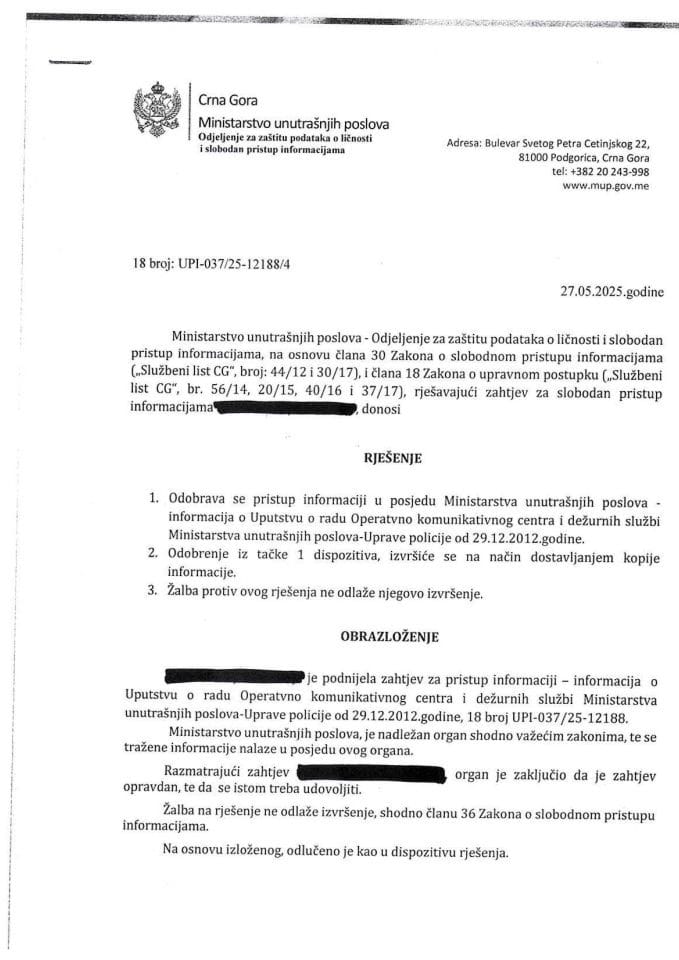 rješenje br. 18-UPI-037/25-12188/4